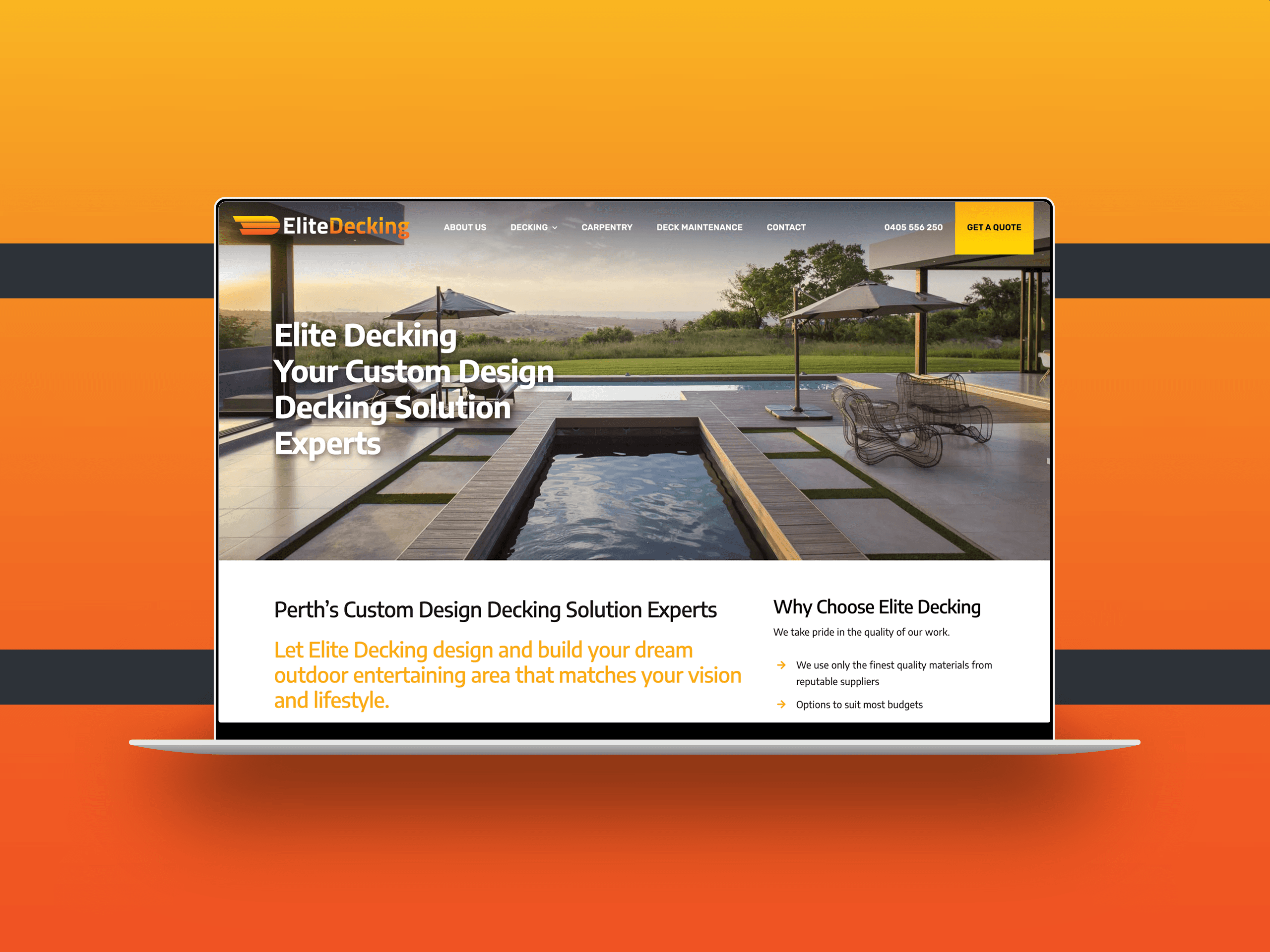 Elite Decking - Portfolio Project