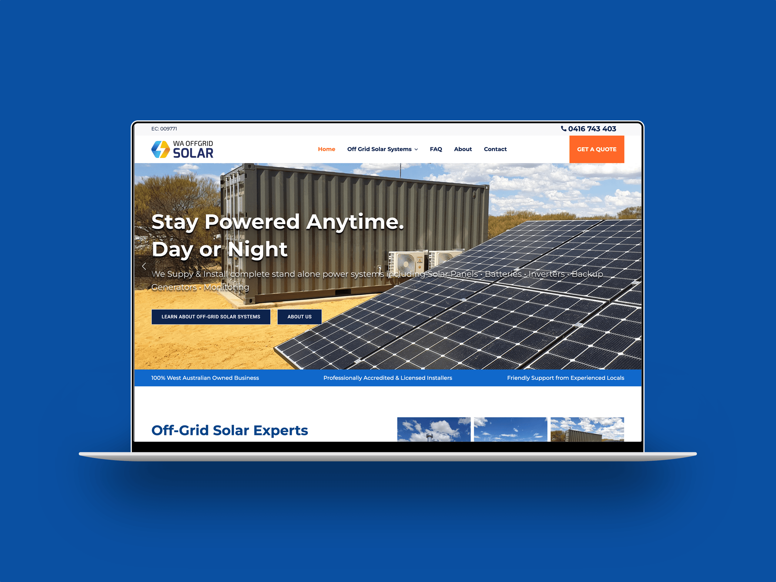 WA Offgrid Solar - Portfolio Project