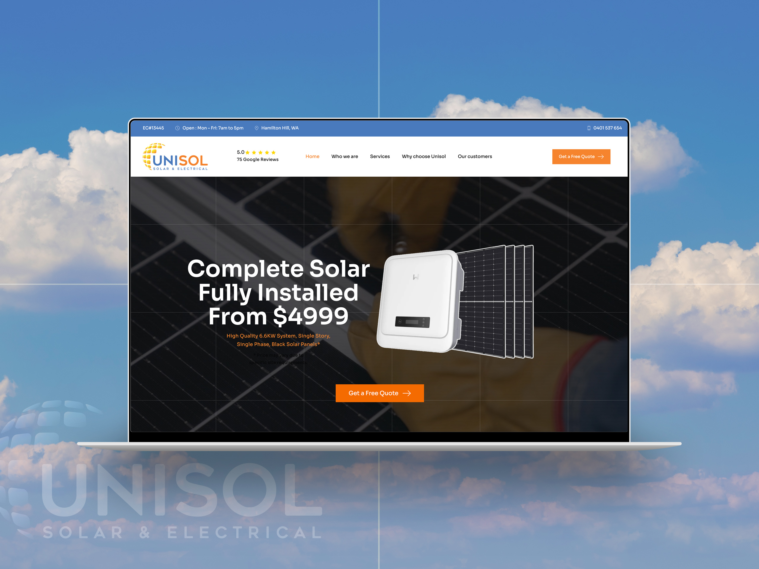 Unisol Solar | Web Design & Digital Marketing Case Study | Windpixel ...